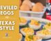 Deviled eggs with Texas Pepper Jelly Rib Candy Blog image for recipe