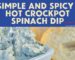 Texas Pepper Jelly Crockpot spinach dip in a bowl with bread