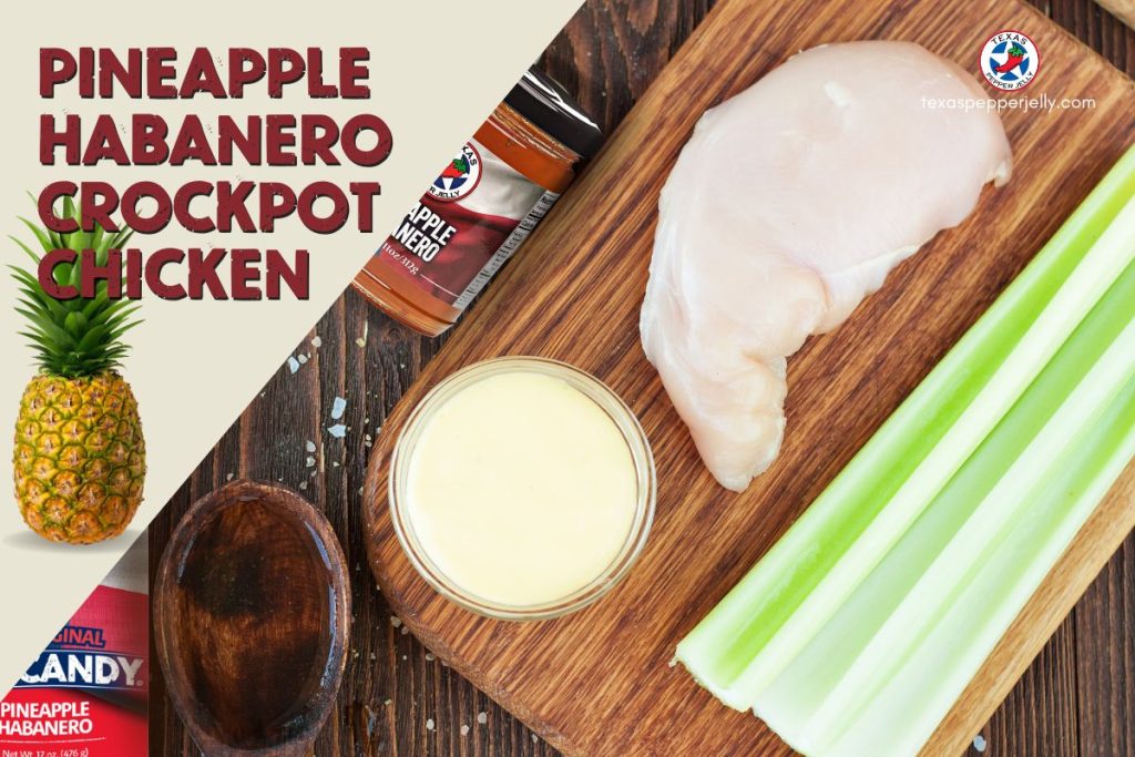 Ce;ery, chicken, and other ingredients on wood cutting board