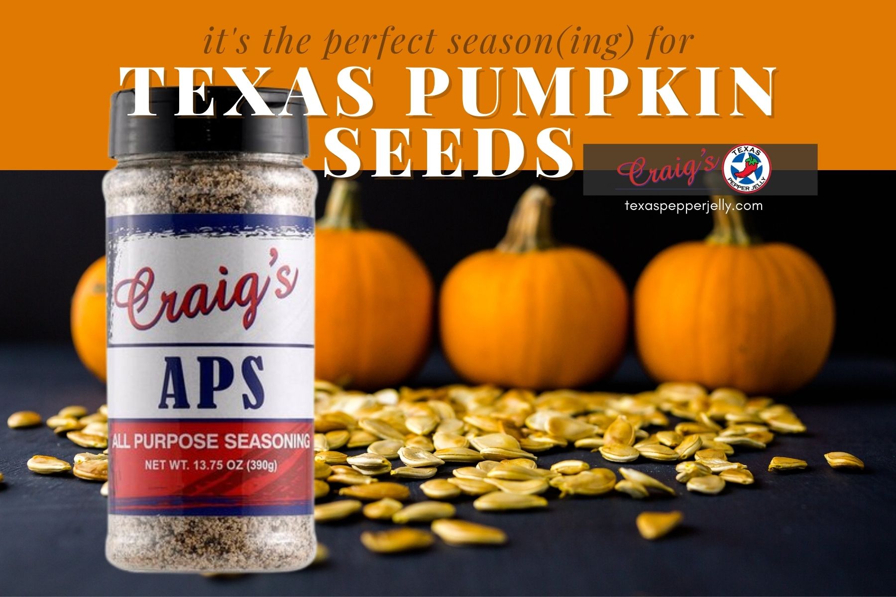 Texas Pumpkin Seeds Roasted with Craigs All Purpose Seasoning