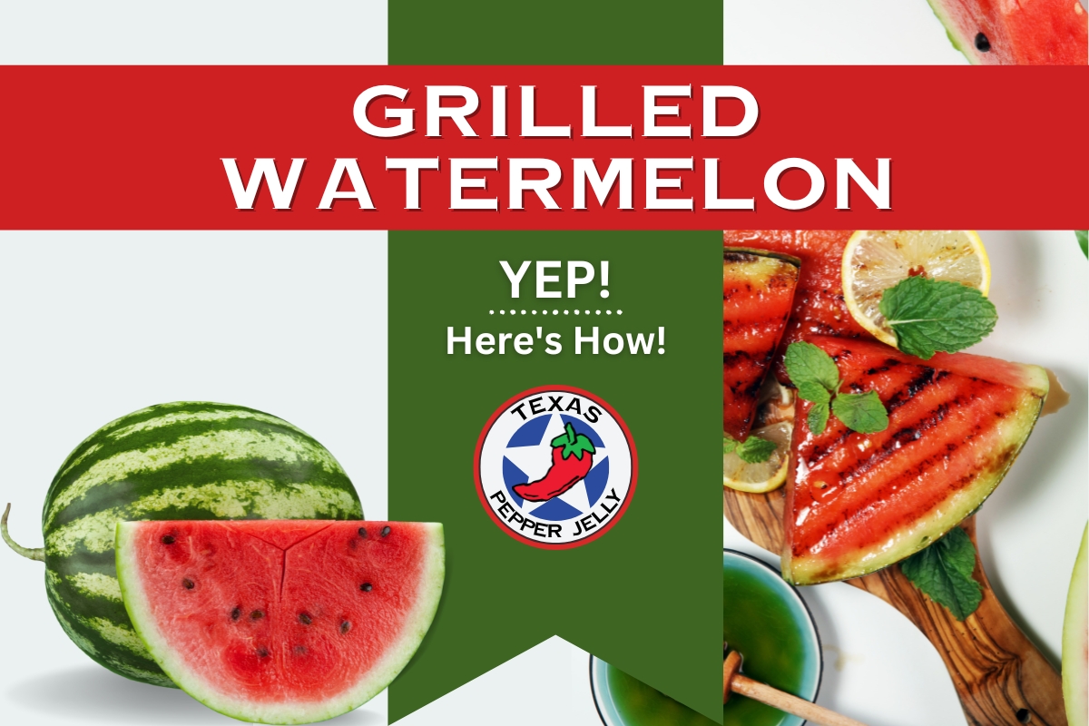 Grilled watermelon with mint and honey